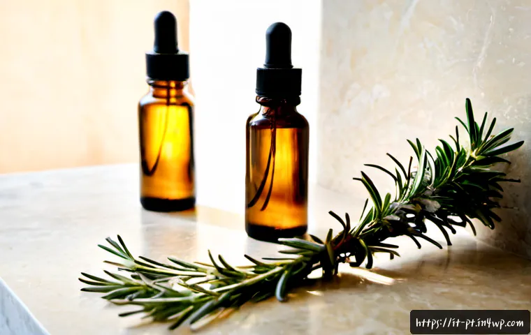 Home 17 한방 화장품의 마케팅 전략 - Photorealistic premium Italian herbal skincare marketing scene, elegant glass jars and amber serum b...
